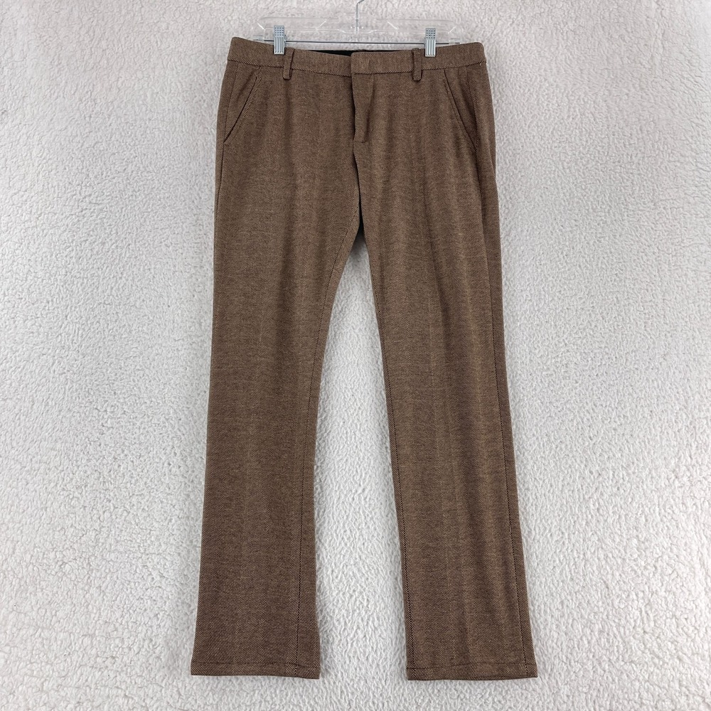 Dondup Brown Dress Pants Mens‎ Size 32 Tweed Straight Leg Work Made in Italy